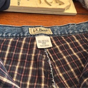 L.L. Bean Blue and Red Plaid Men's Jeans
